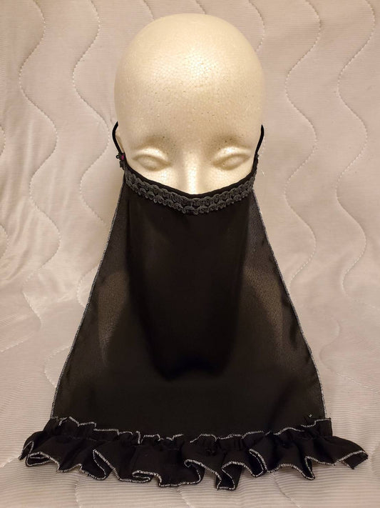 Face veil mask (black lace)